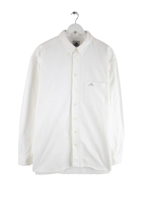 Adidas Freizeit Hemd Weiß XL – Vorderseite
