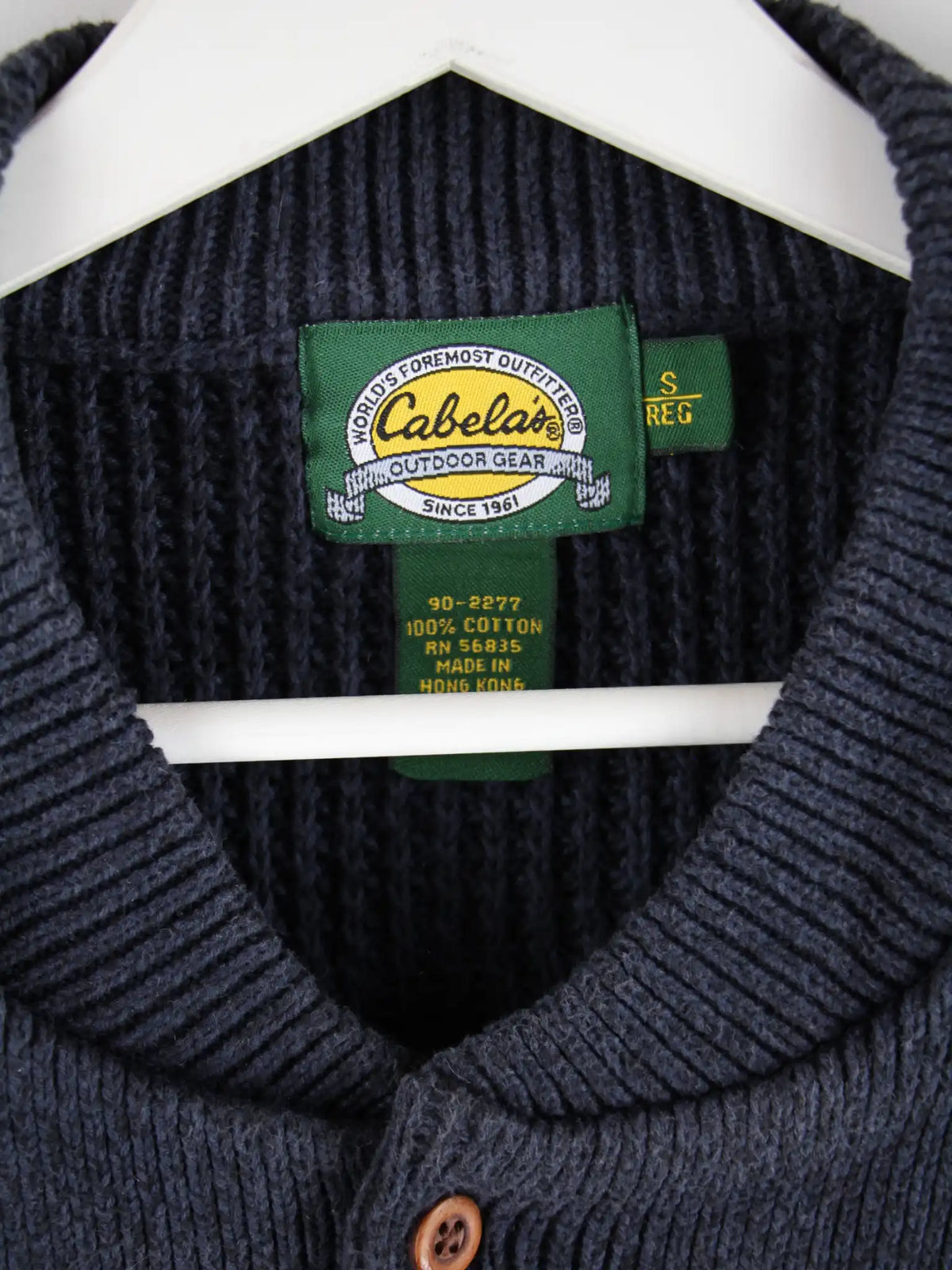 Cabela's Pullover Blau M – Etikett