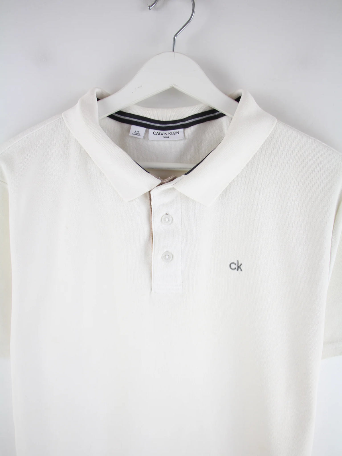 Calvin Klein Polo Weiß L – Etikett
