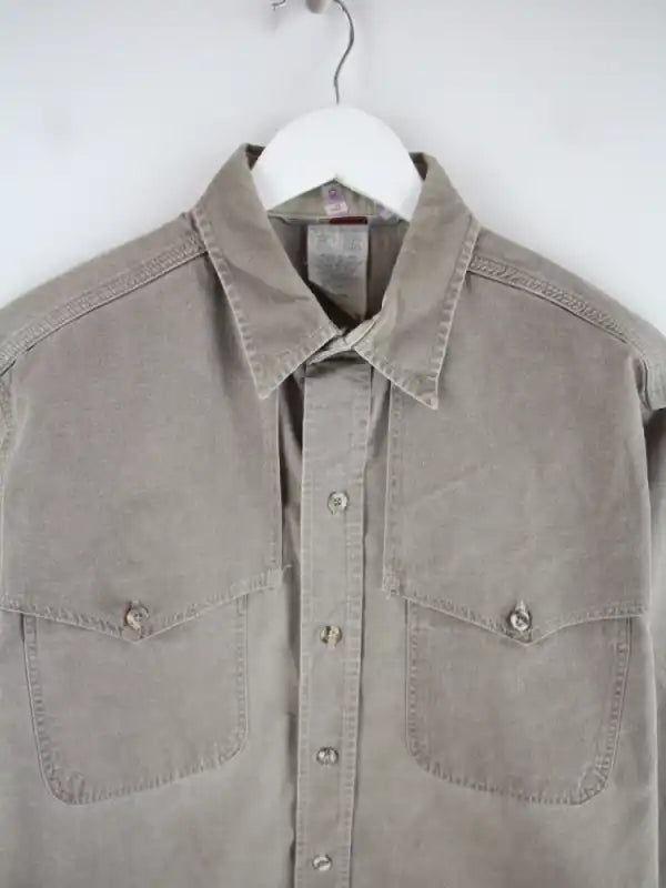 Carhartt Freizeit Hemd Beige M – Detailansicht Vorderseite
