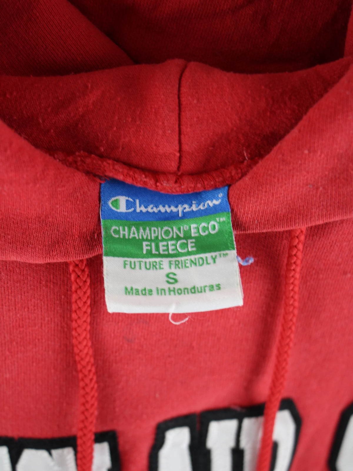Champion Hoodie Rot S – Etikett