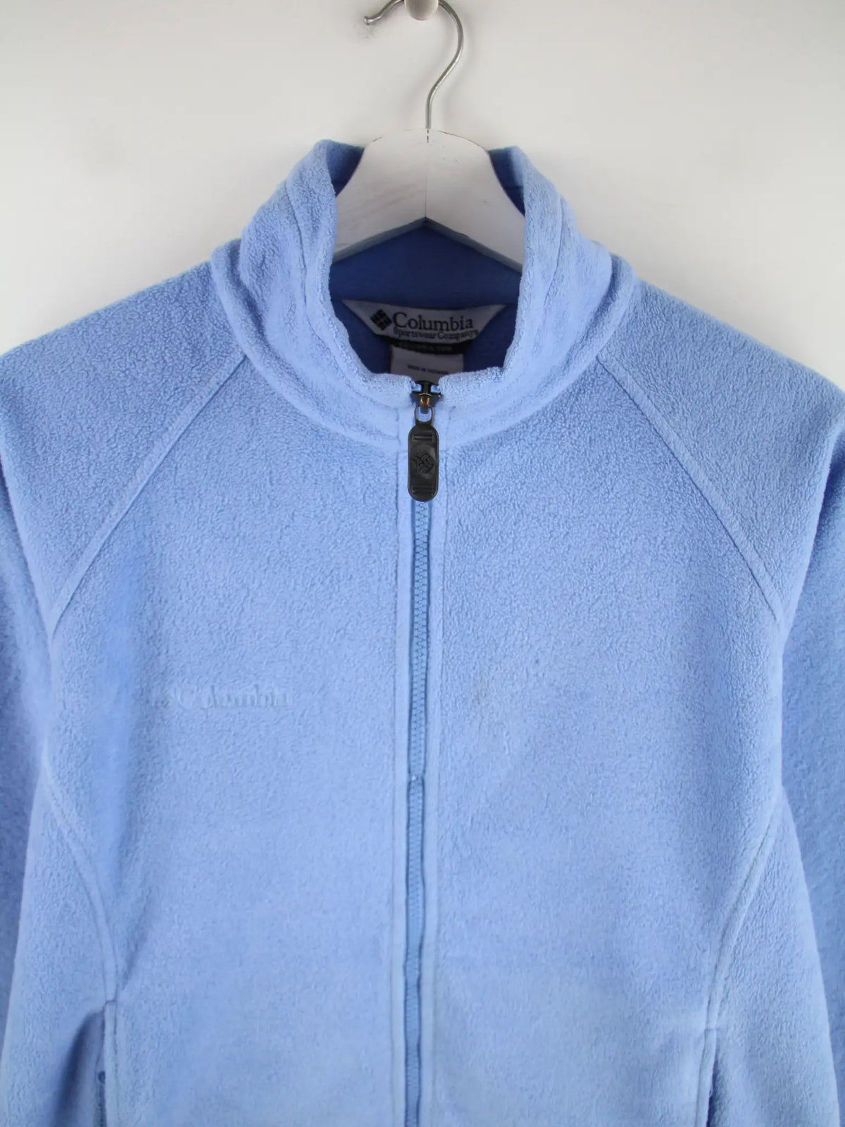 Columbia Fleece Blau M – Detailansicht Vorderseite