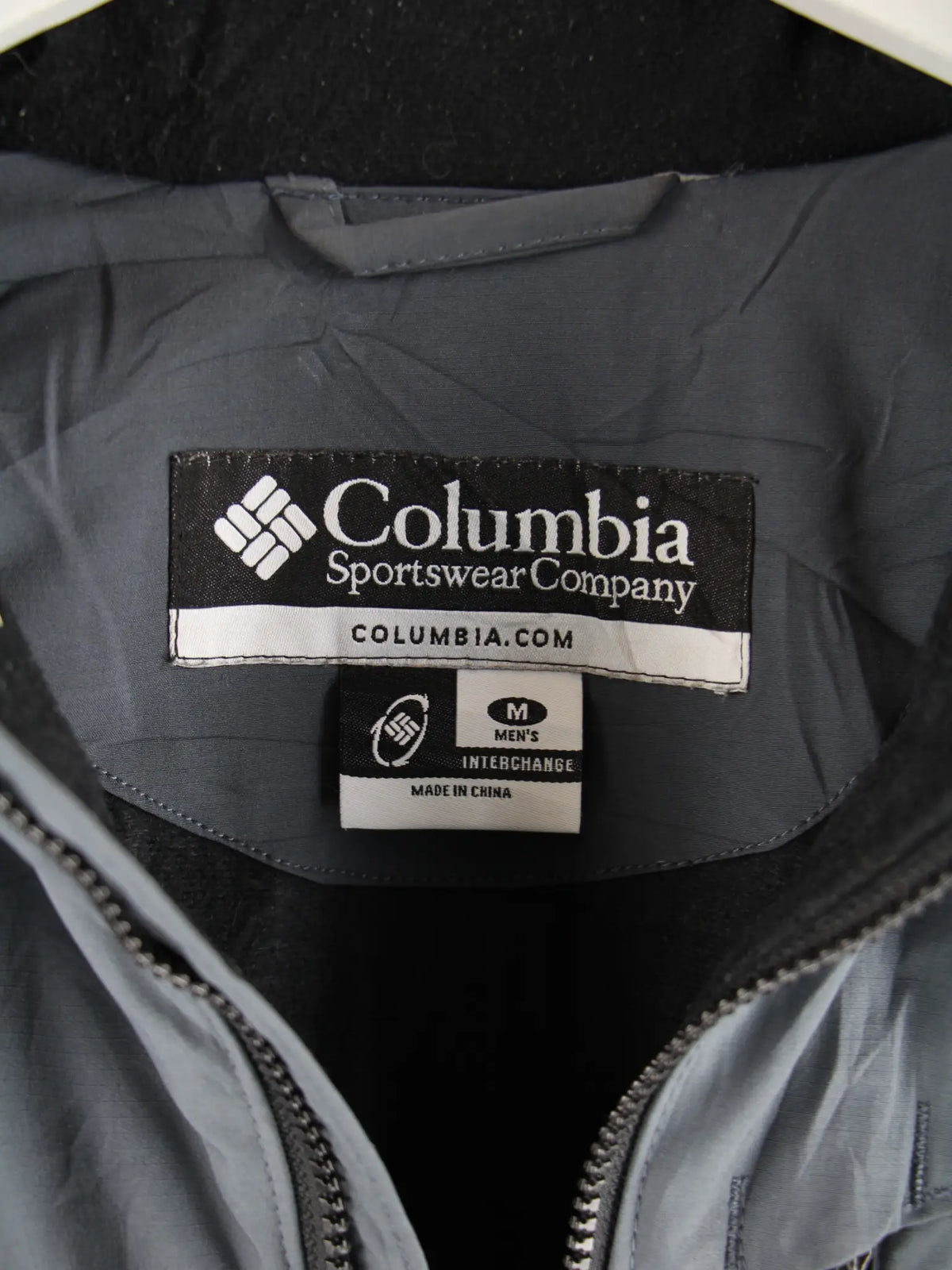 Columbia Jacke Grau M – Etikett