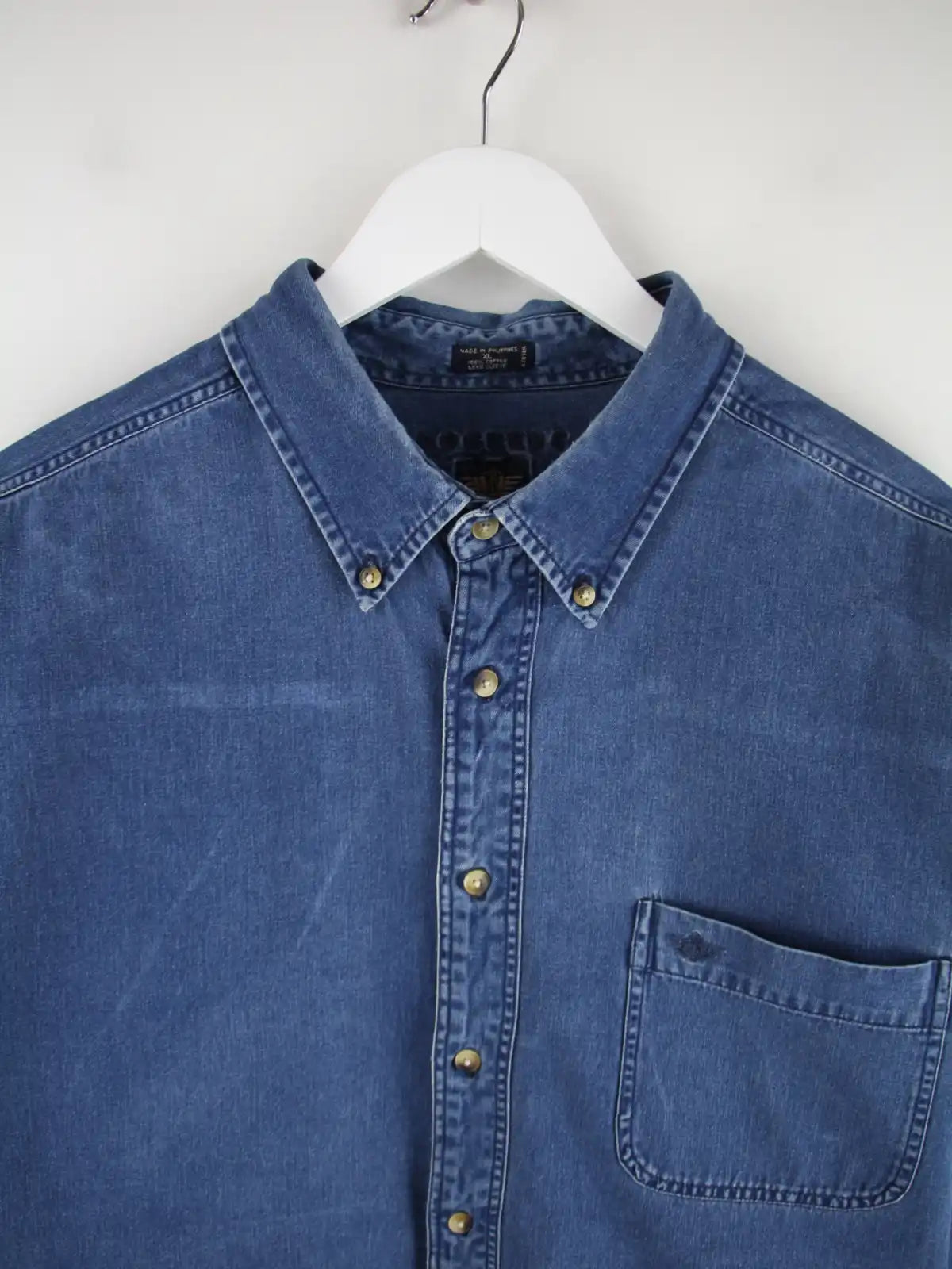 Dockers Freizeit Hemd Blau XL – Detailansicht Vorderseite