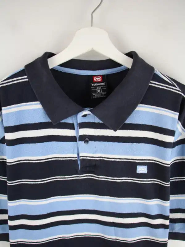 Ecko Polo Blau XL – Detailansicht Vorderseite