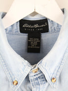 Eddie Bauer Freizeit Hemd Blau L – Etikett