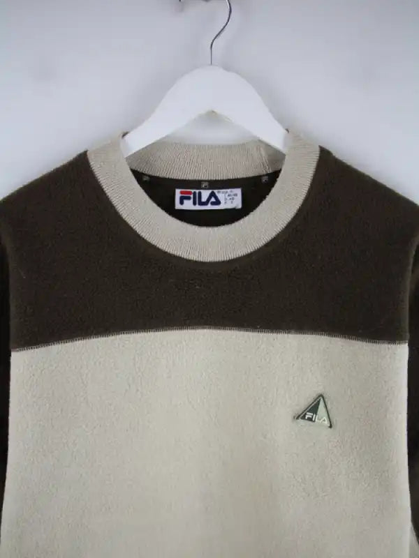 Fila Fleece Beige S – Detailansicht Vorderseite