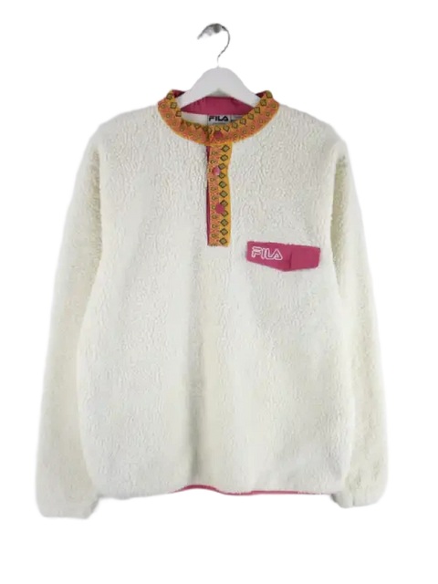 Fila Fleece Weiß M – Vorderseite