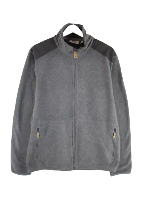 Fjäll Räven Fleece Grau L – Vorderseite