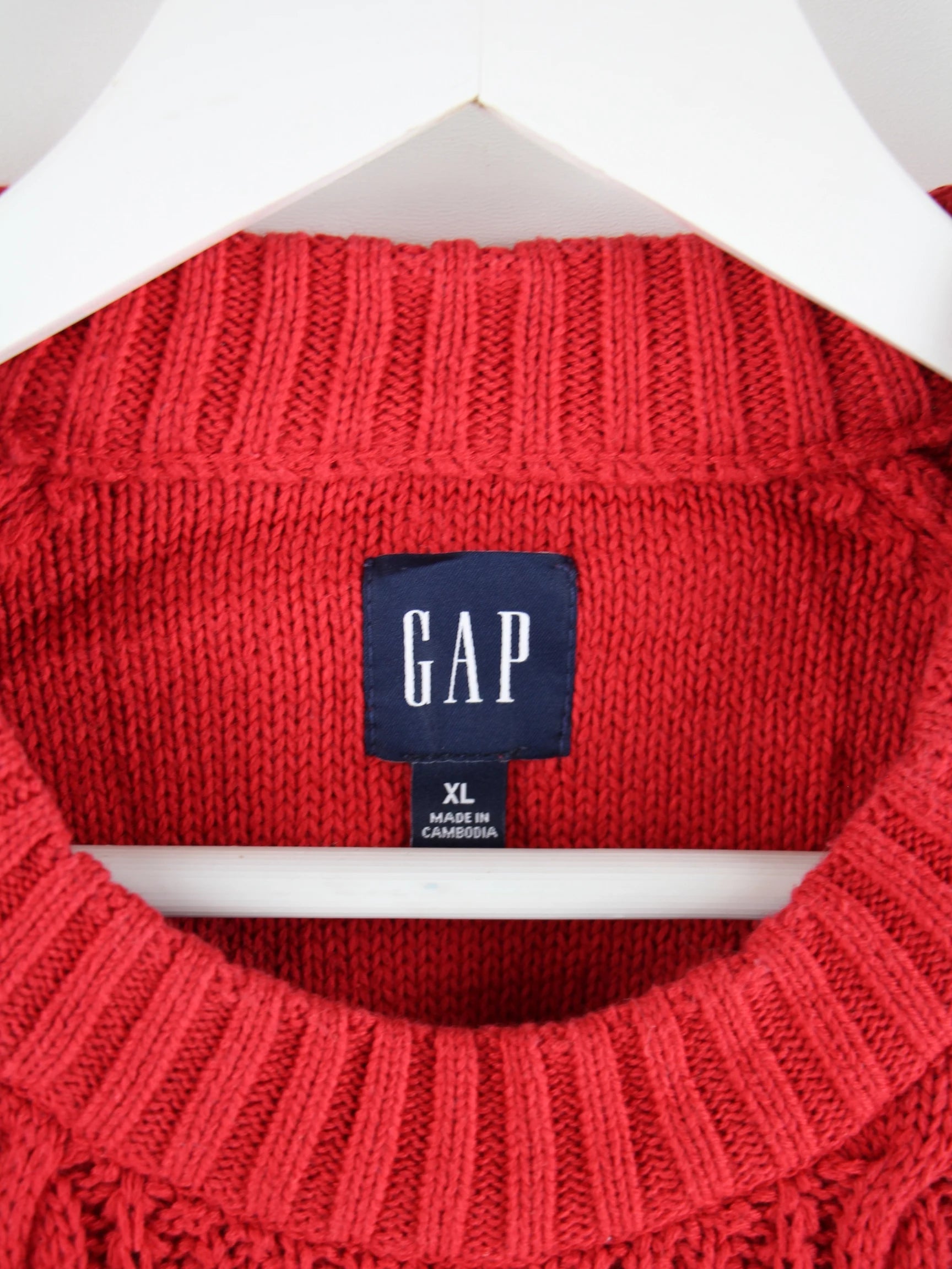 GAP Pullover Rot XL – Etikett