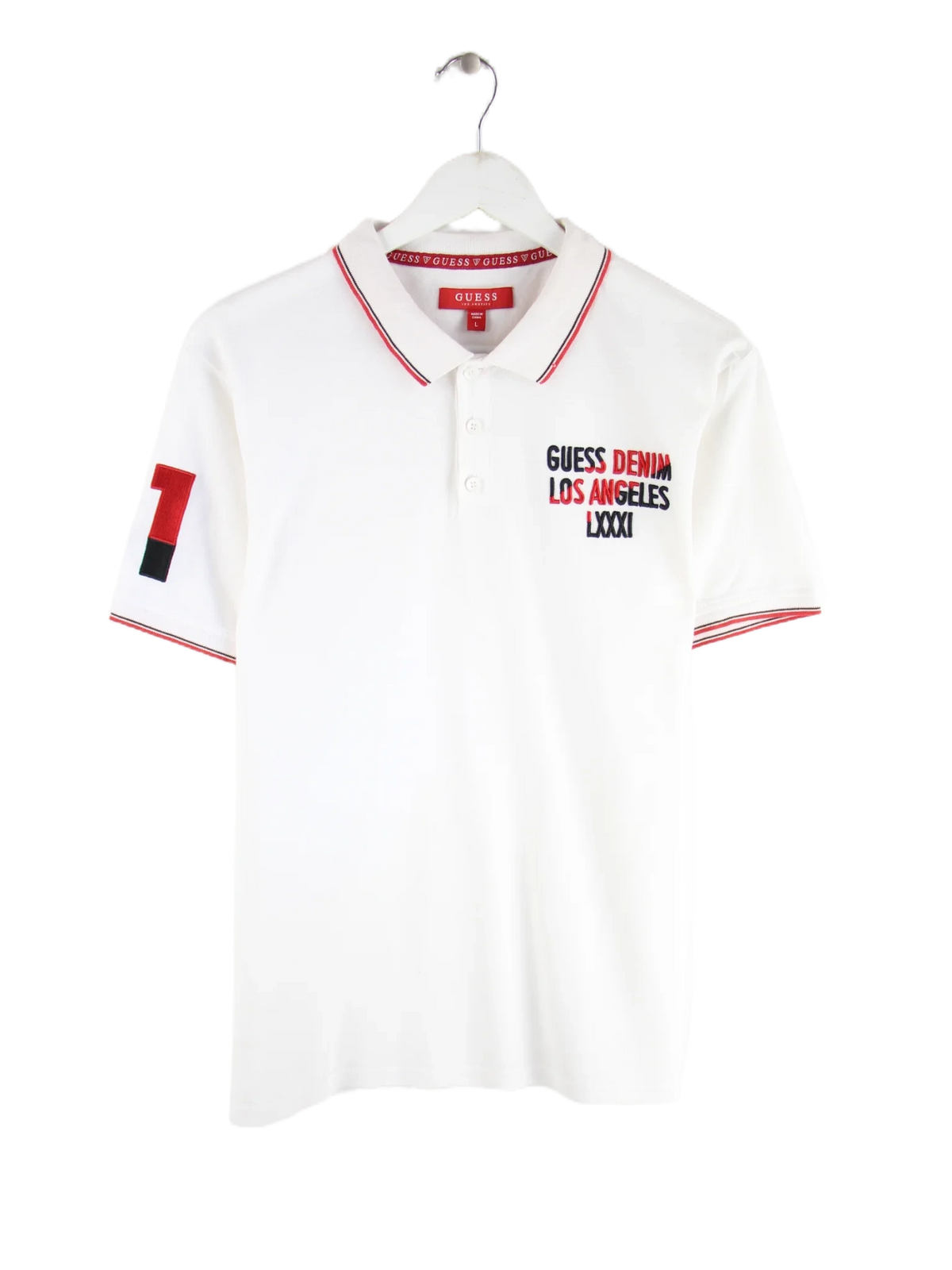 Guess Polo Weiß L – Vorderseite