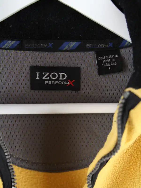 Izod Fleece Gelb L – Etikett