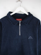 Kappa Fleece Blau XXL – Detailansicht Vorderseite