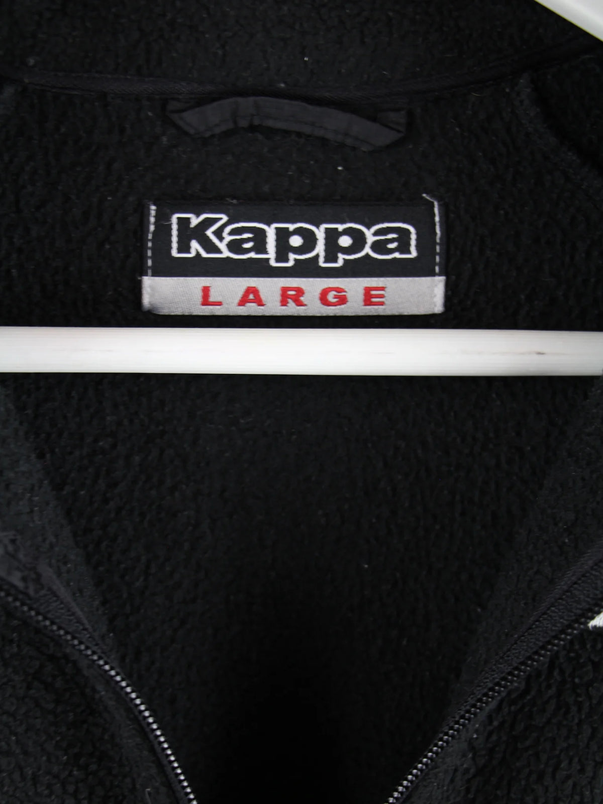 Kappa Fleece Schwarz S – Etikett