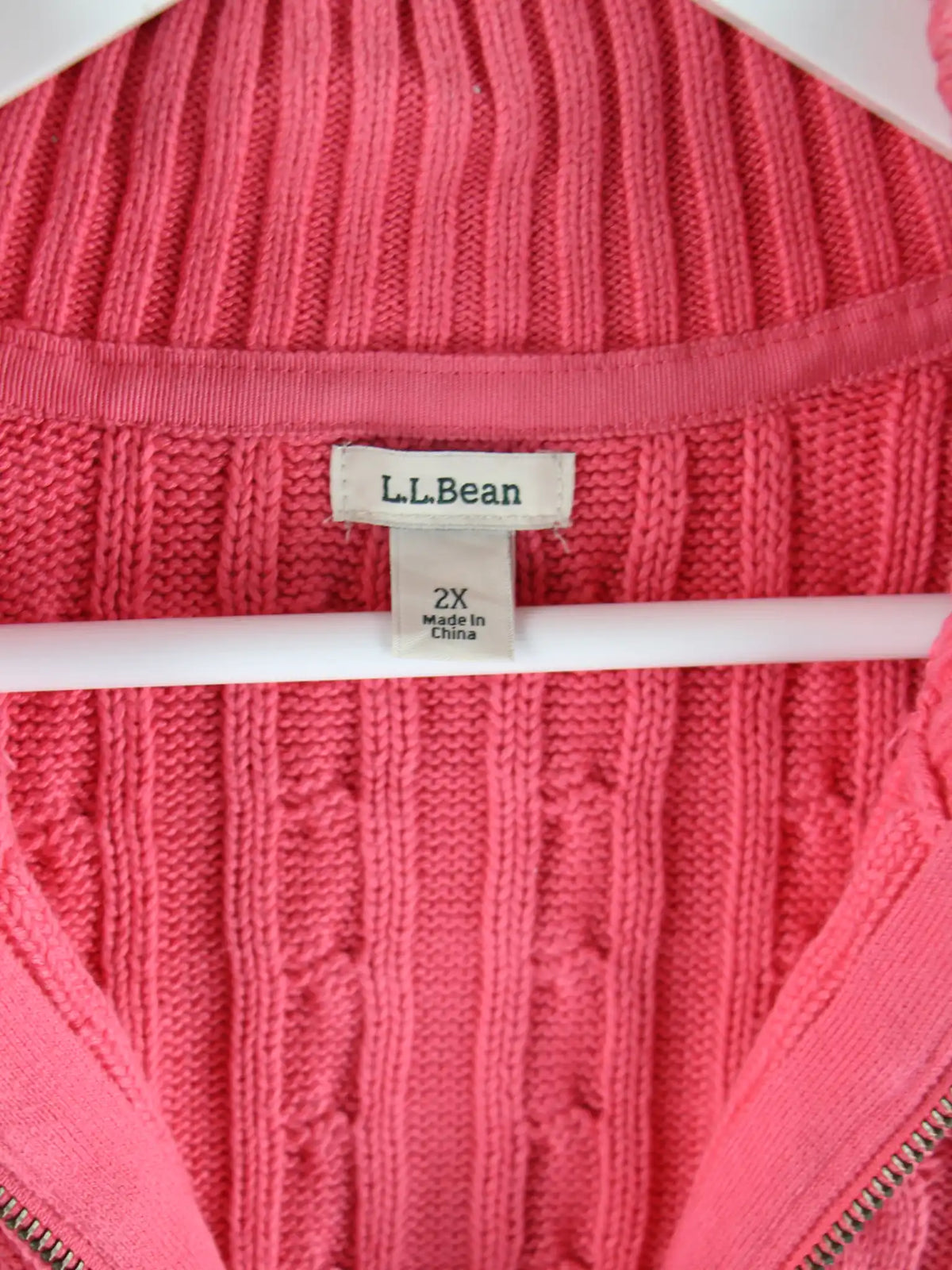 L.L. Bean Strickjacke Pink XXL – Etikett