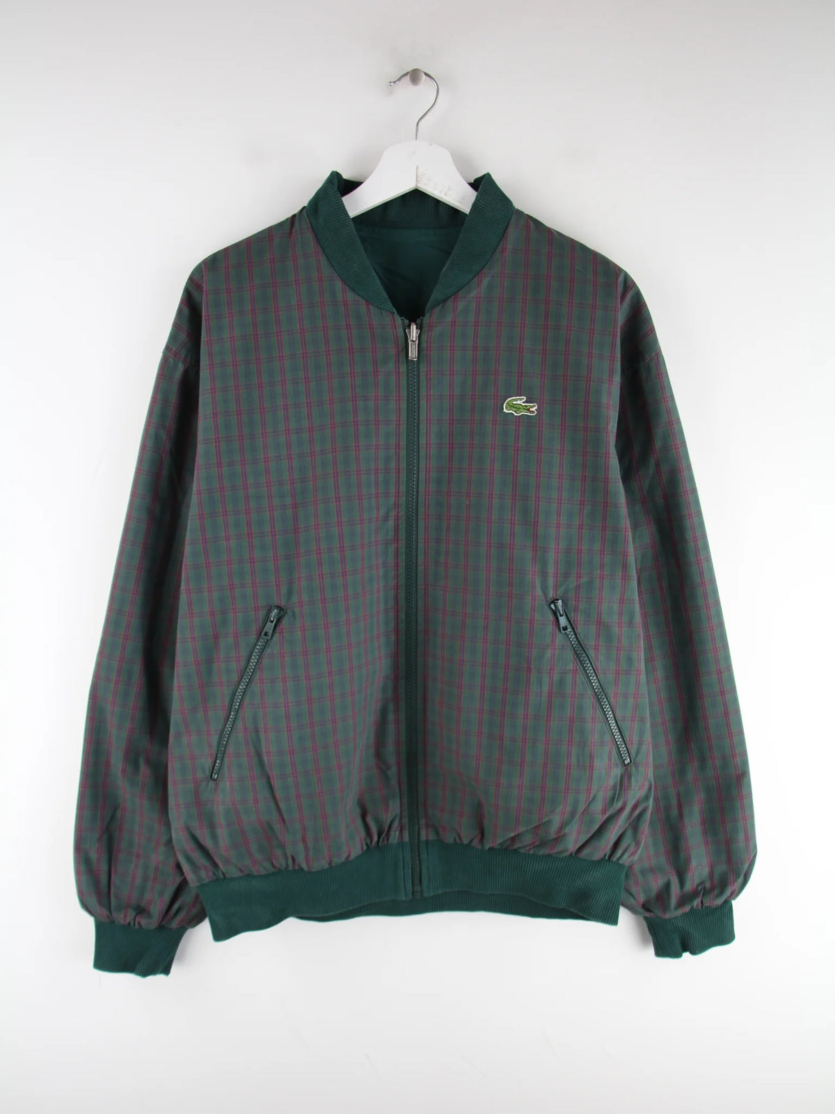 Lacoste Leichte Jacke Grün L – Detailansicht Vorderseite