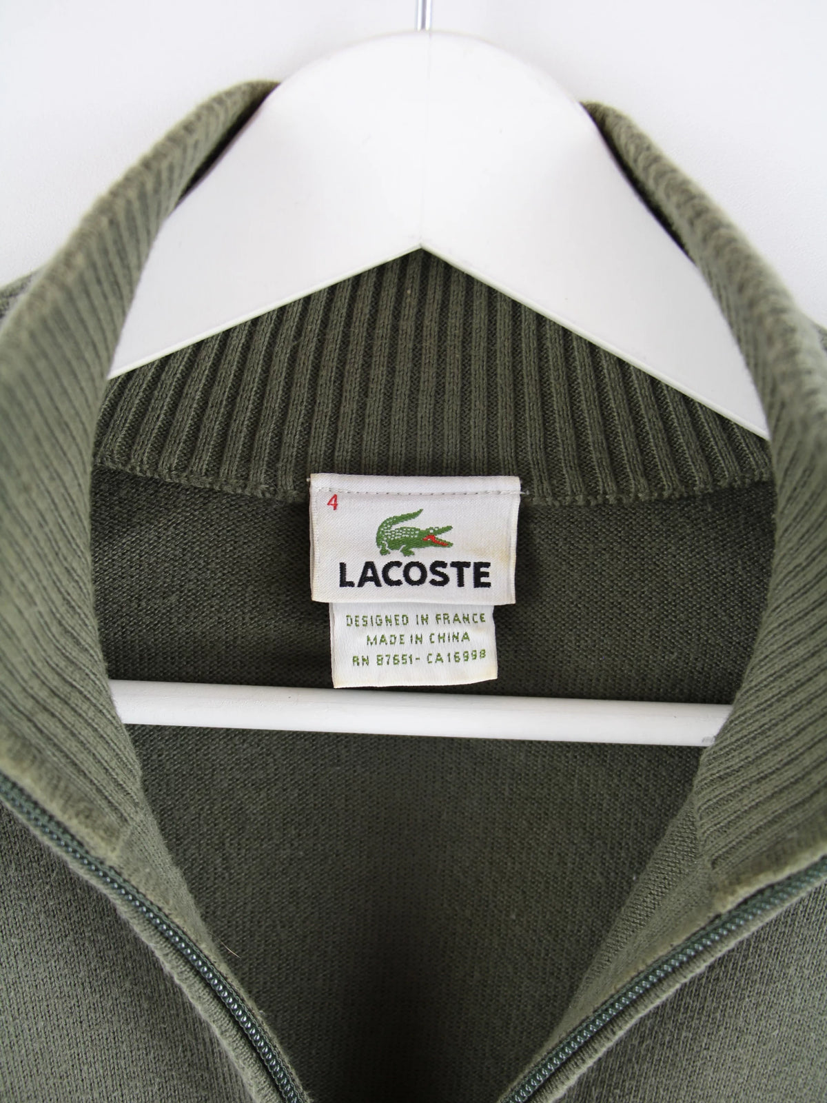 Lacoste Pullover Olive L – Detailbild 2