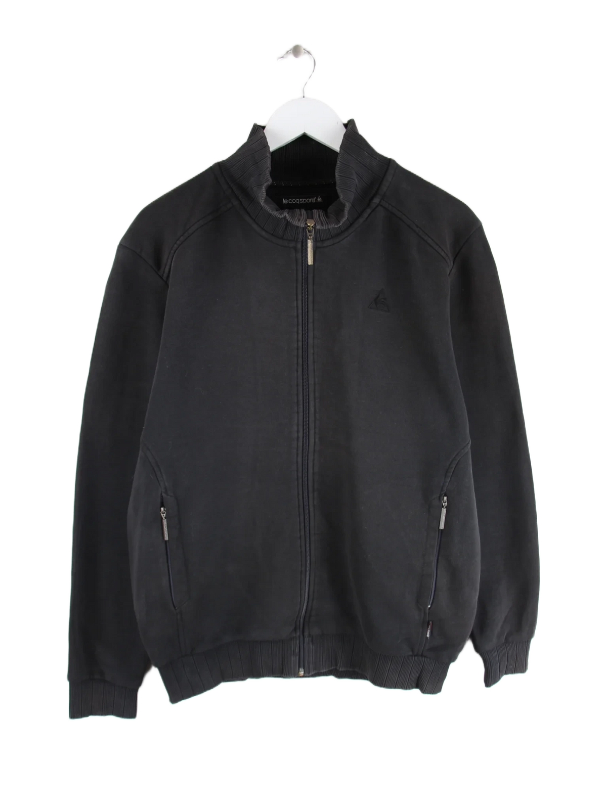 Le Coq Sportif Sweatjacke Schwarz L – Vorderseite