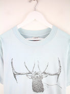 Oneita T-Shirt Blau XL – Detailansicht Vorderseite