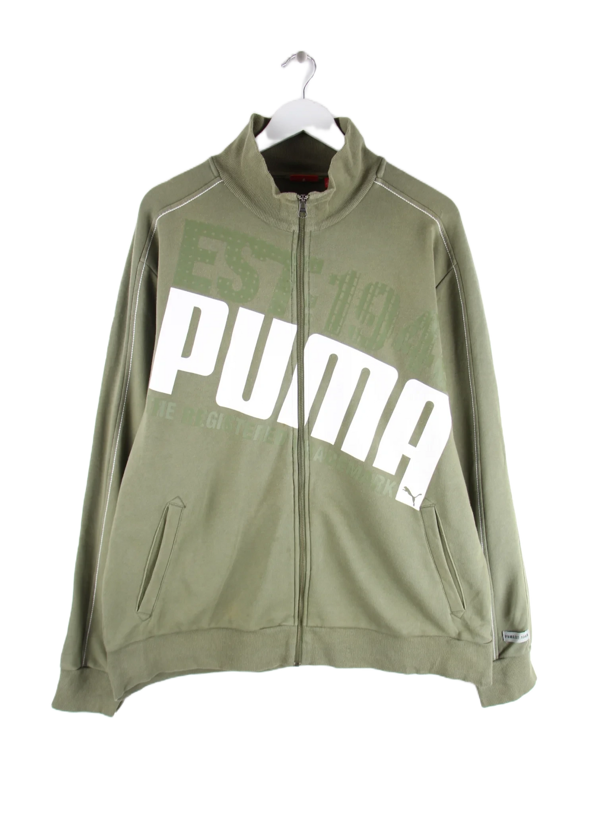 Puma Sweatjacke Grün XL – Vorderseite