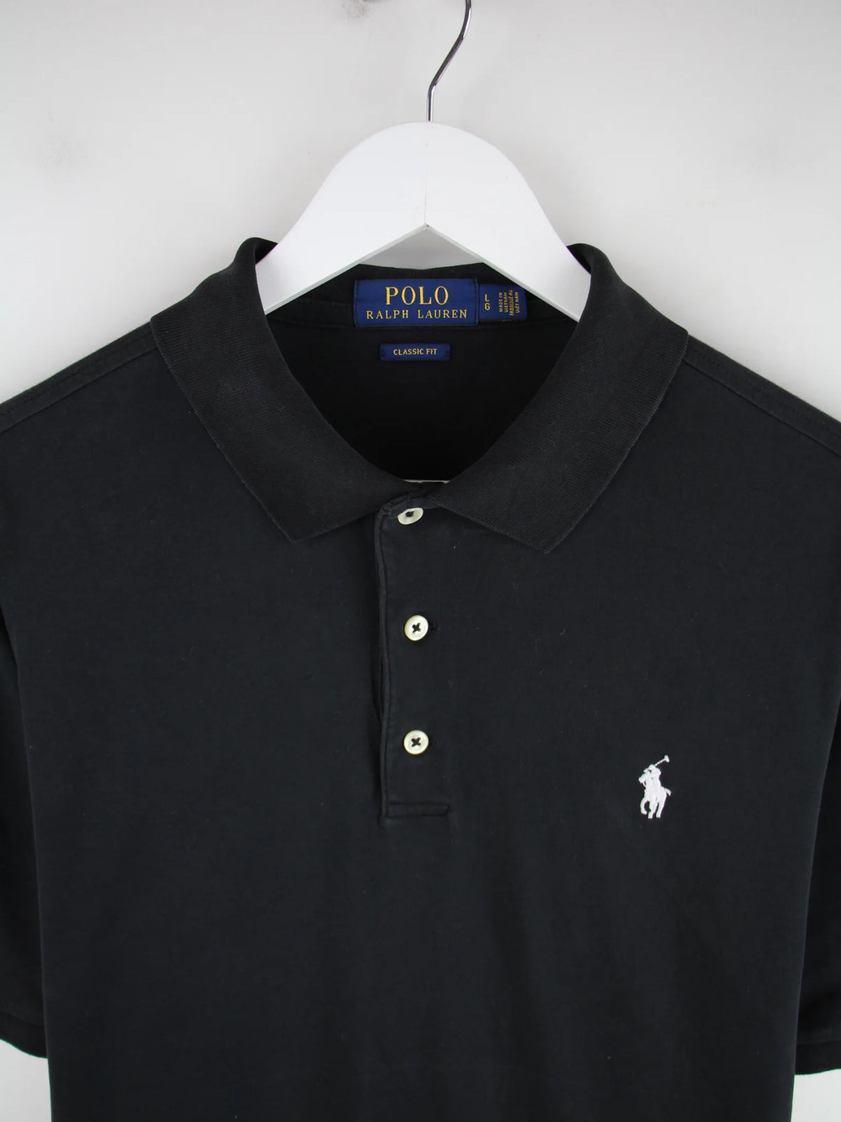 Ralph Lauren Polo Schwarz L – Detailansicht Vorderseite