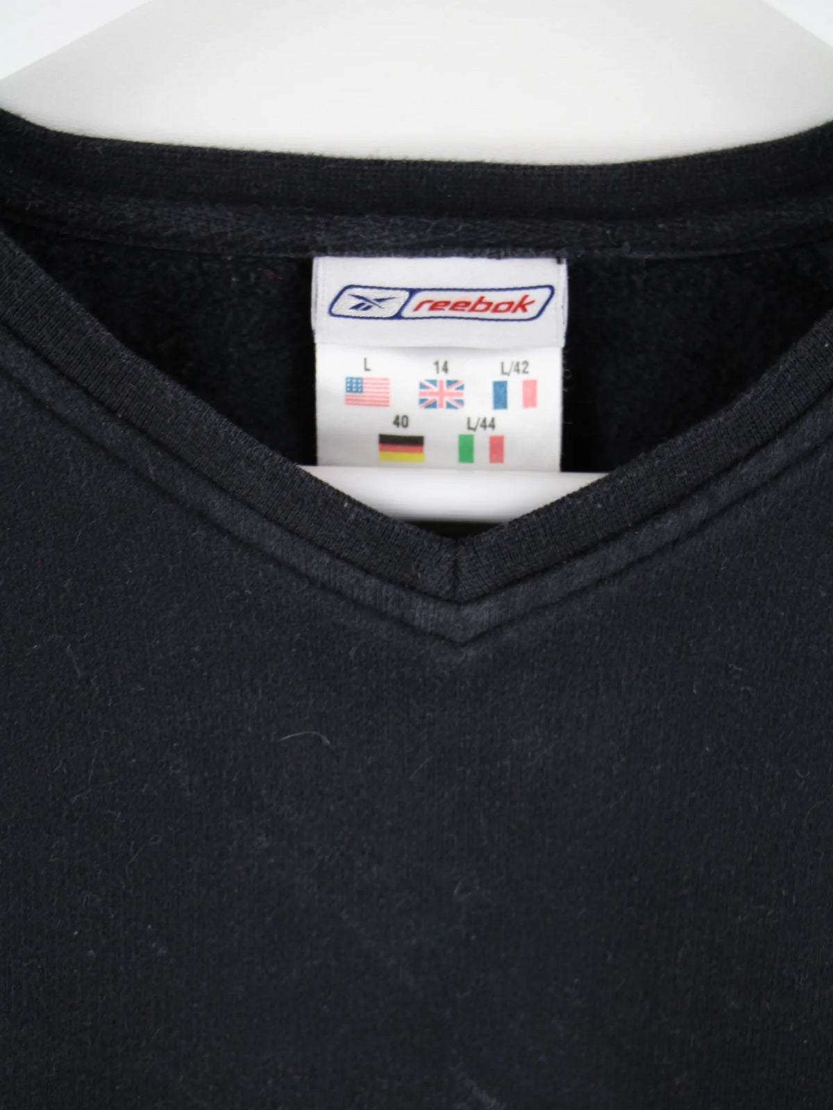 Reebok Sweater Schwarz L – Etikett