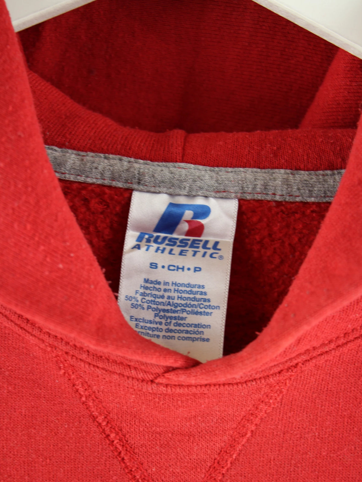 Russell Athletic Pullover Rot M – Etikett