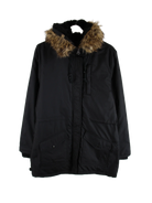 Schott Jacke Schwarz XL – Vorderseite