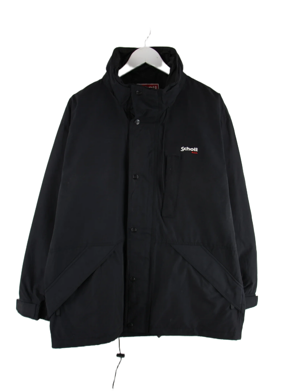 Schott Leichte Jacke Schwarz M – Vorderseite