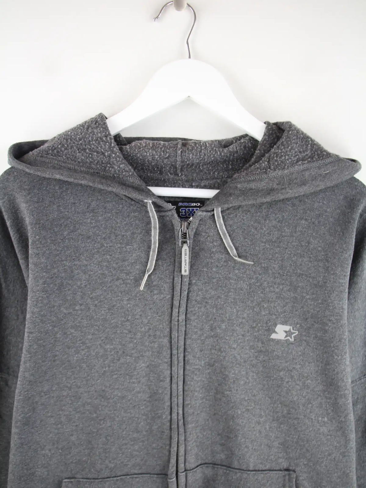 Starter Hoodie Grau 3XL – Detailansicht Vorderseite