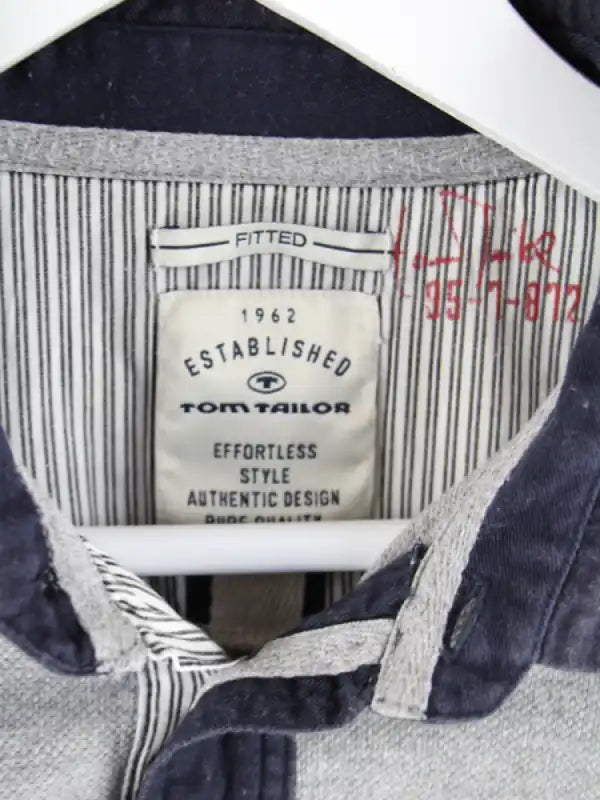 Tom Tailor Polo Grau XL – Etikett