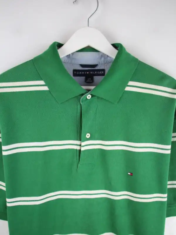 Tommy Hilfiger Polo Grün L – Detailansicht Vorderseite