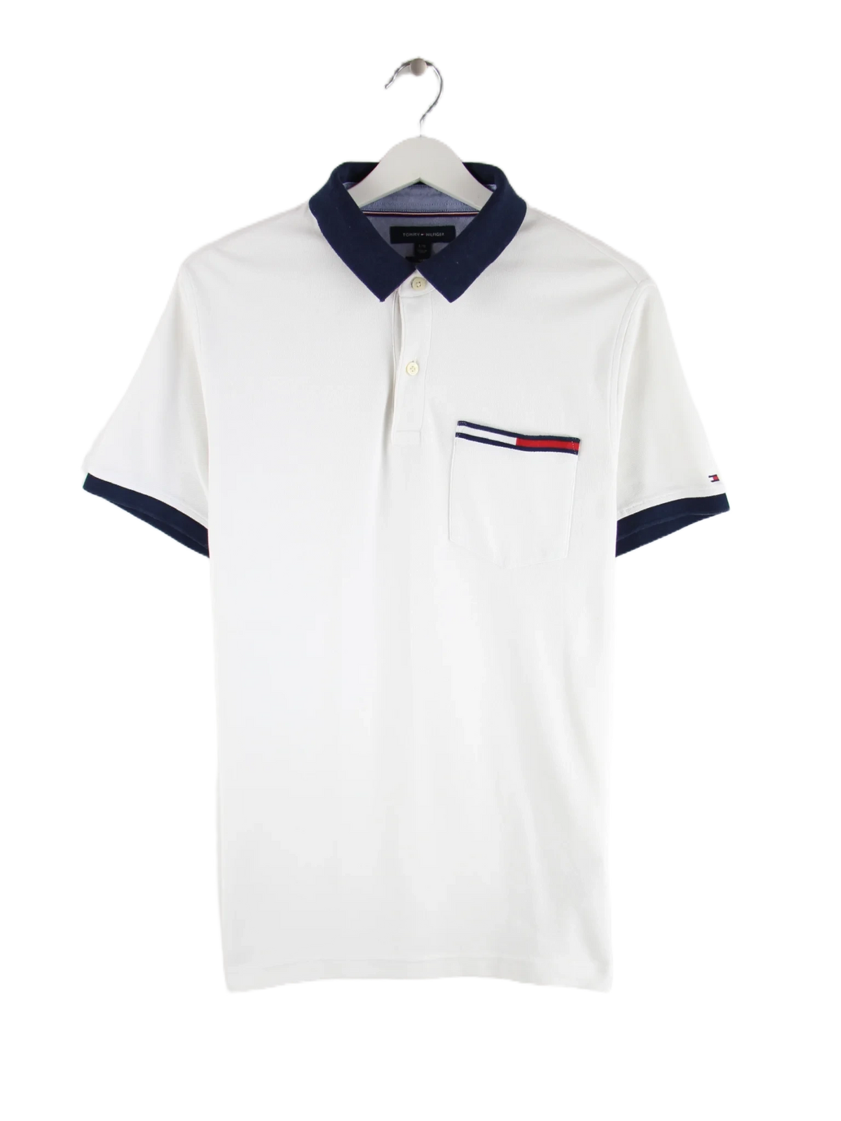 Tommy Hilfiger Polo Weiß L – Vorderseite