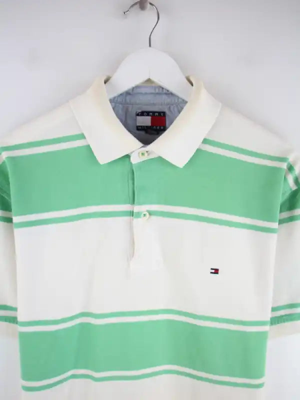Tommy Hilfiger Polo Weiß M – Detailansicht Vorderseite