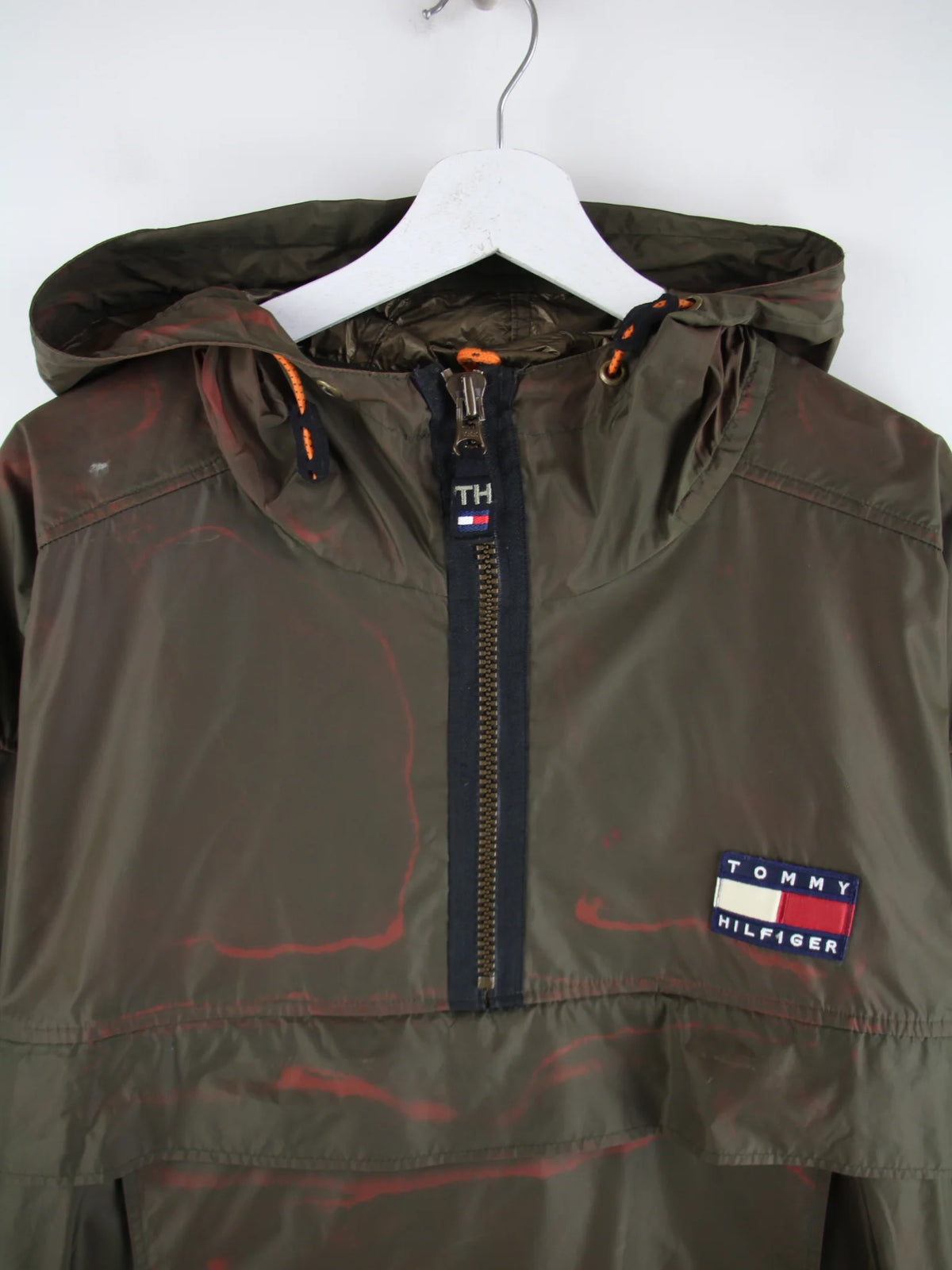 Tommy Hilfiger Windbreaker Grün XL – Detailansicht Vorderseite