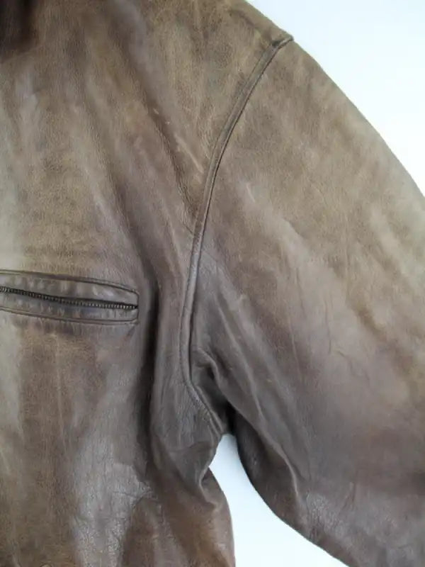 Trapper Lederjacke Braun XXL – Etikett