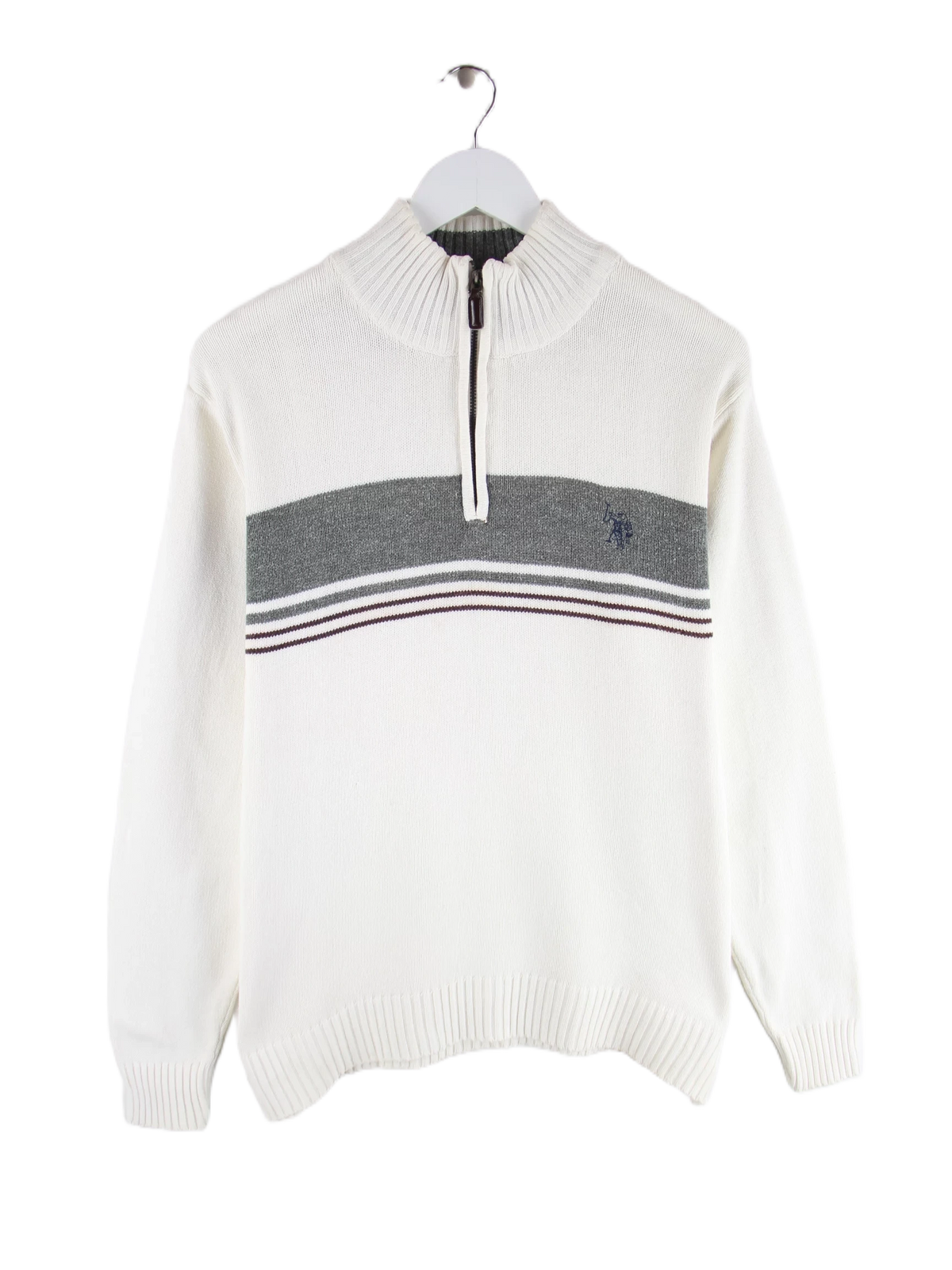 U.S. Polo ASSN. Pullover Weiß M – Vorderseite