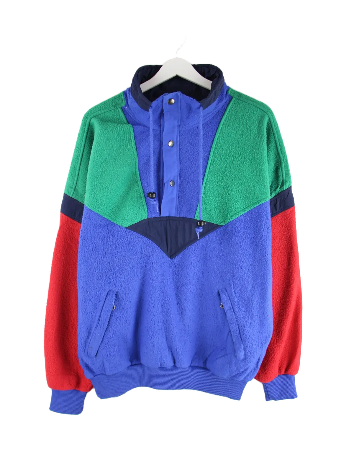 Vintage Fleece Blau XL – Vorderseite
