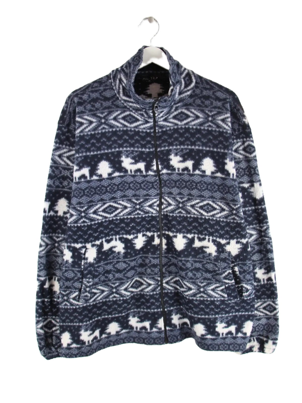 Vintage Fleece Blau XL – Vorderseite