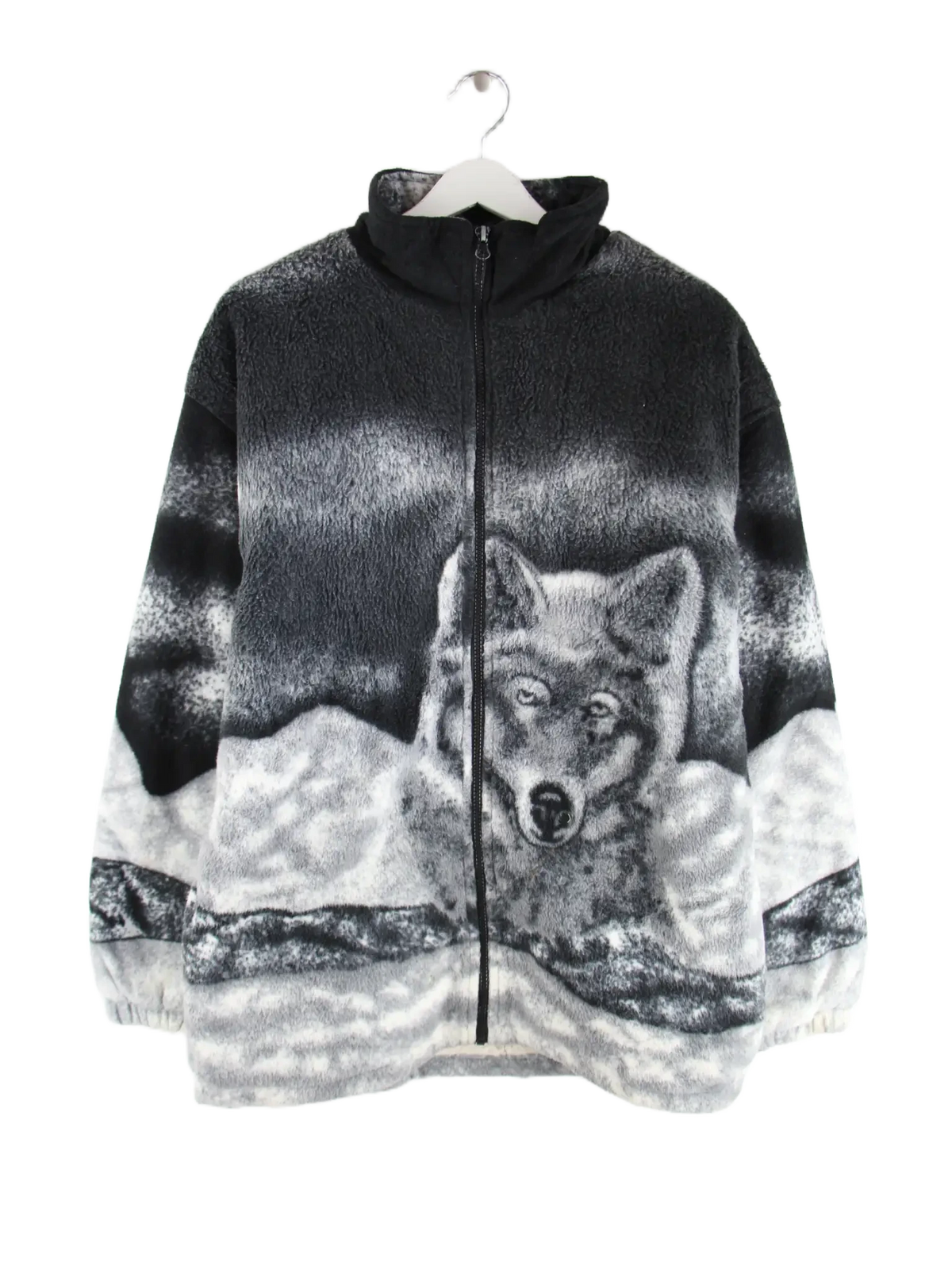 Vintage Fleece Grau M – Vorderseite