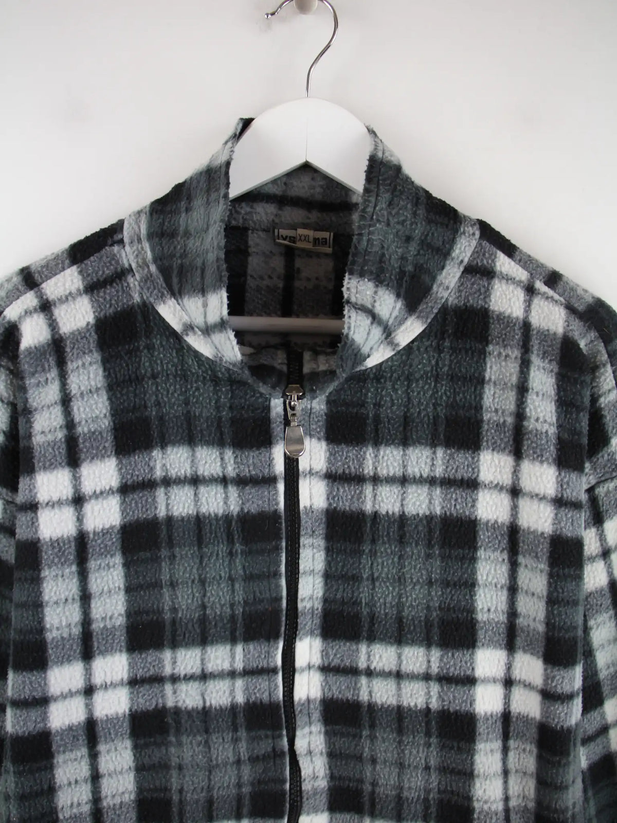 Vintage Fleece Grau XXL – Detailansicht Vorderseite