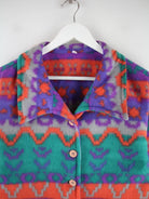 Vintage Fleece Mehrfarbig L – Detailansicht Vorderseite