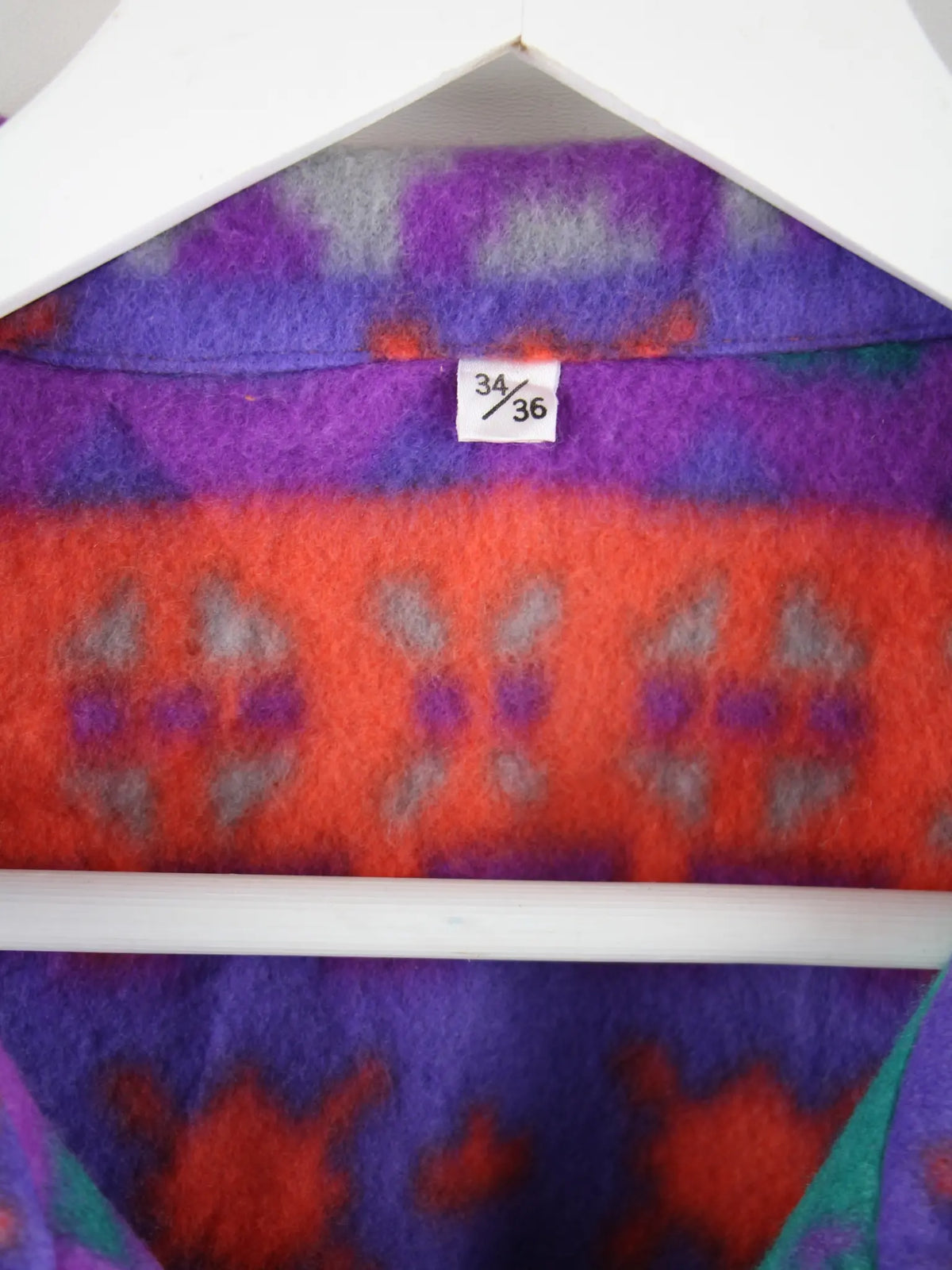 Vintage Fleece Mehrfarbig L – Etikett