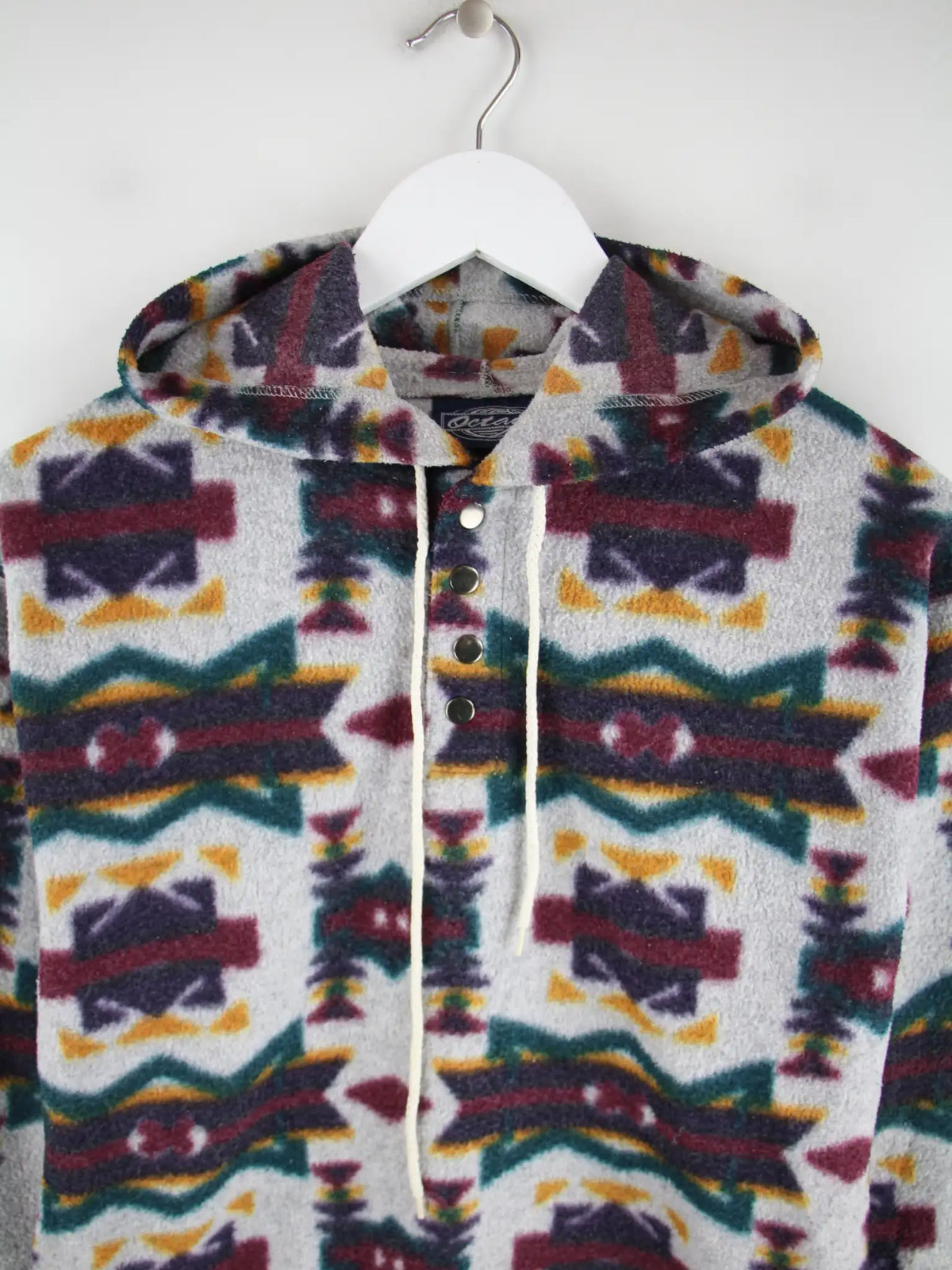 Vintage Fleece Mehrfarbig S – Detailansicht Vorderseite