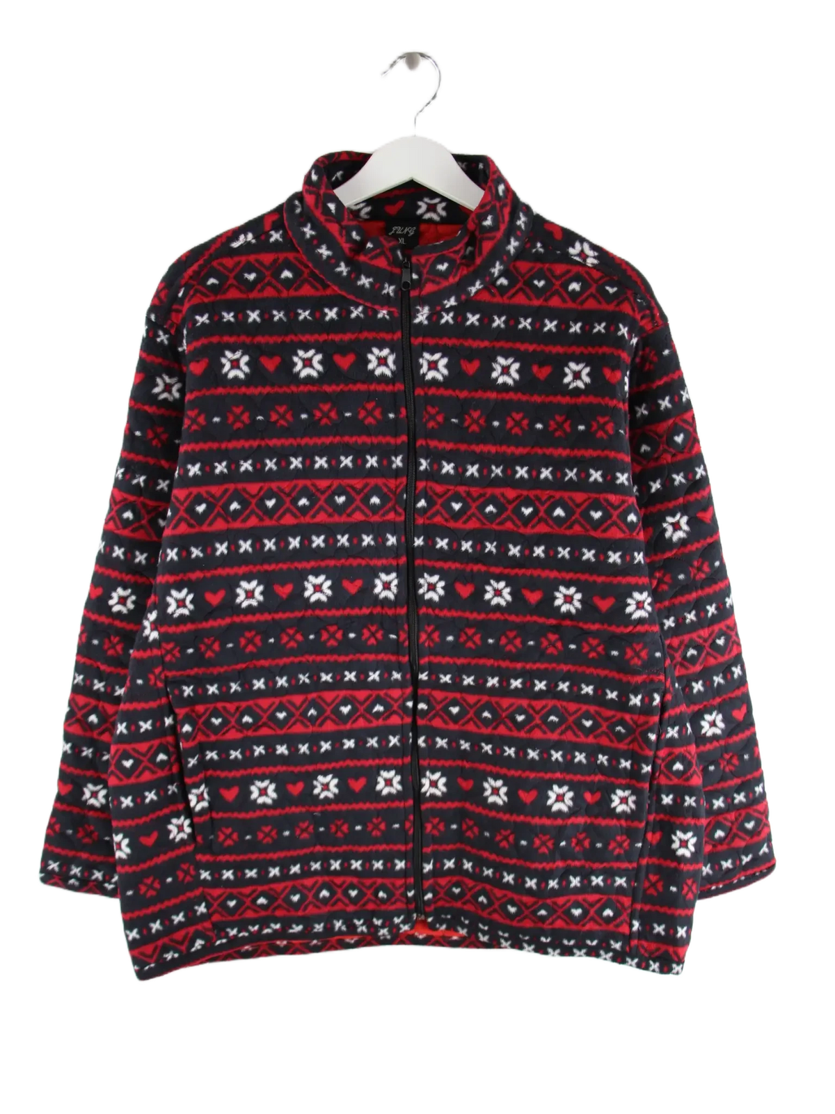 Vintage Fleece Mehrfarbig XL – Vorderseite
