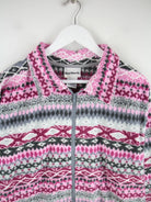 Vintage Fleece Pink L – Detailansicht Vorderseite