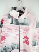 Vintage Fleece Rosa M – Detailansicht Vorderseite