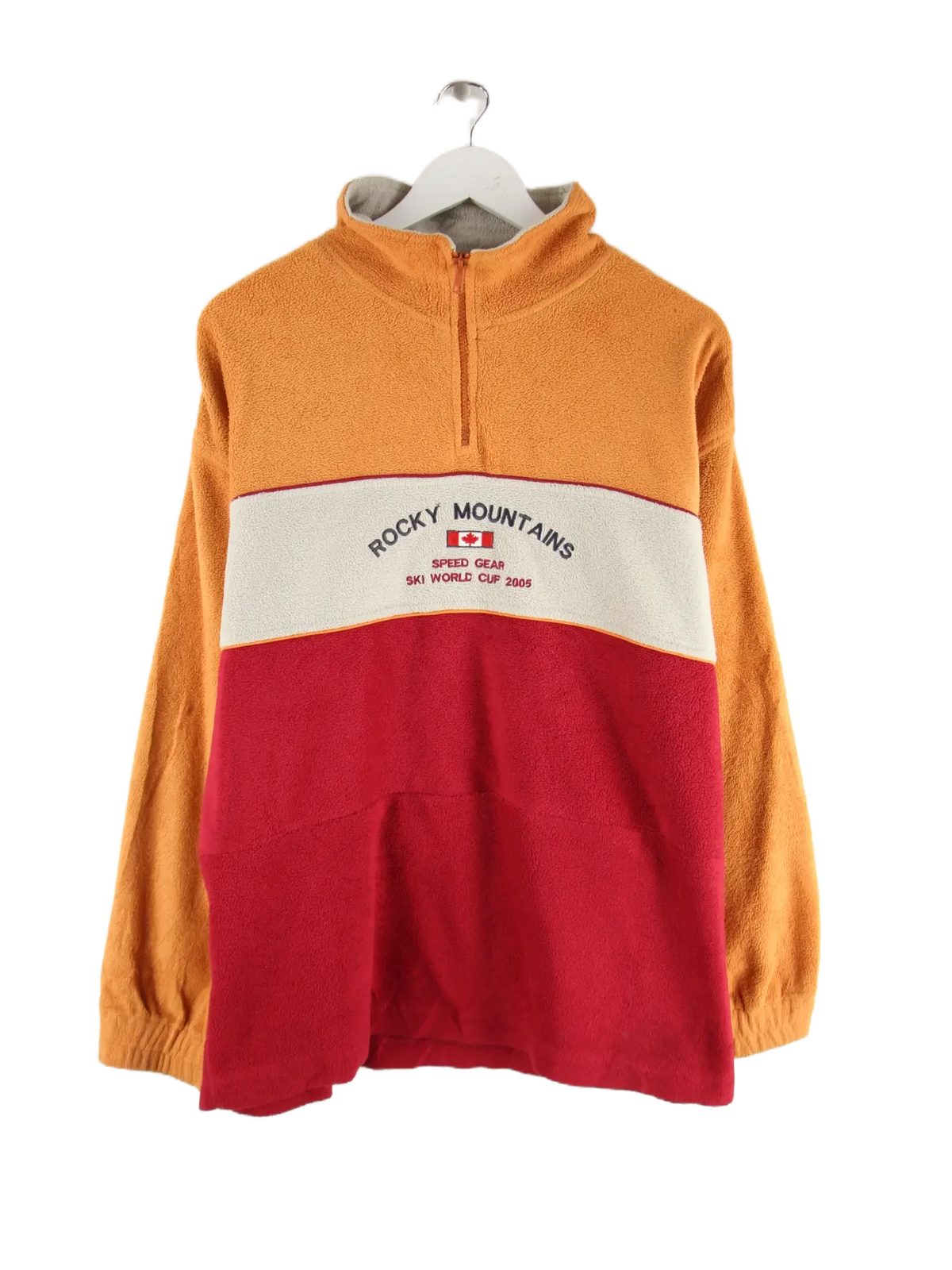 Vintage Fleece Rot L – Vorderseite
