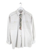 Vintage Freizeit Hemd Grau M – Vorderseite