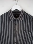 Vintage Hemd Schwarz XXL – Detailansicht Vorderseite